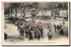 Old Postcard Marseille Cours Saint Louis Corner bouqueti?res TOP