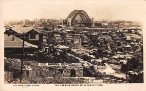 North Sydney Australia Harbour Bridge Real Photo Vintage Postcard JF685632