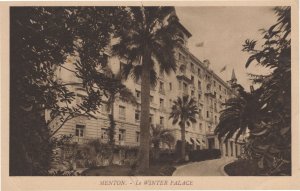 Menton Winter Palace French Old Postcard