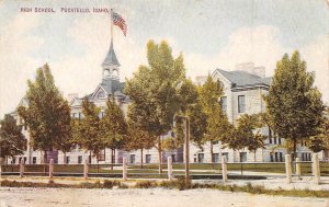 High School Pocatello Idaho 1910c postcard