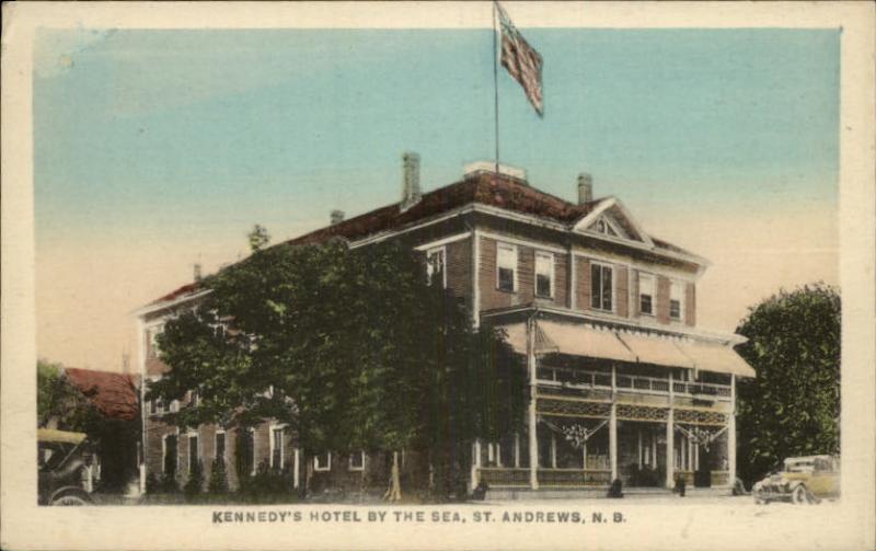 St Andrews NB Kennedy's Hotel by the Sea c1910 Postcard