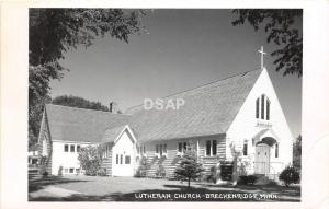 C48/ Breckenridge Minnesota Mn Real Photo RPPC Postcard c50s Lutheran Church