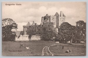 Postcard Edinburgh Scotland Craigmillar Castle 1910s DB Valentine View