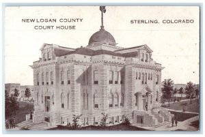 1910 Aerial View New Logan County Court House Sterling Colorado Vintage Postcard