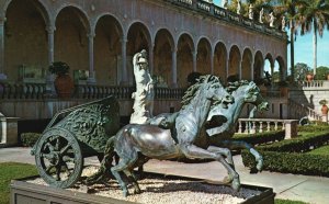 Vintage Postcard Ringling Museum of Art Chariot Courtyard Sarasota Florida FL