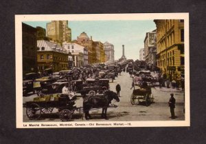 PQ QC Marche Bonsecours Montreal Quebec Canada Carte Postale Horse & Buggy PC