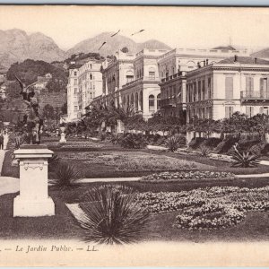 c1910s Menton France Public Garden Fancy People in French Riviera Collotype A205