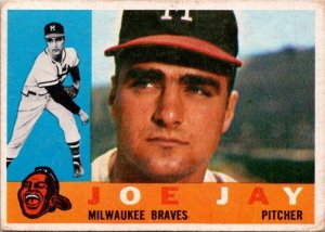 1960 Topps Baseball Card Joe Jay Milwaukee Braves sk10569