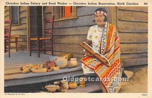  Chrokee Indian Reservation, North Carolina, NC, USA Indian Postcard Cherokee...