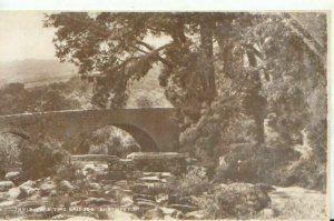 Devon Postcard - The Two Bridges - Dartmeet - Real Photograph - Ref TZ7783