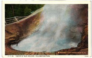 13688 Crater of Mud Volcano , Yellowstone Park, Northern Pacific Railway Photo