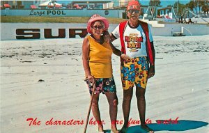 1960s Daytona Beach Florida Lovely couple  beach Characters Postcard 25-11652