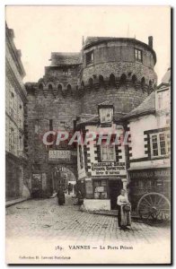 Vannes Old Postcard The prison door