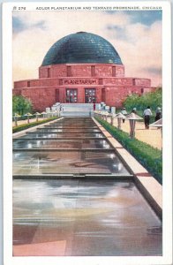 Adler Planetarium and Terrazo Promenade Chicago Illinois Postcard