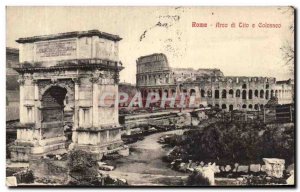 Old Postcard Roma Colosseo Arco di Tito