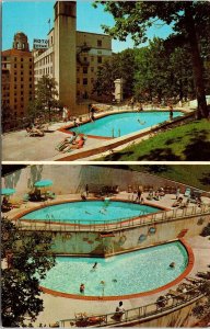 Arlington Resort Hotel Hot Springs National Park Arkansas AR Pool Postcard VTG 