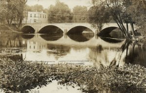 PC CPA US, MICH, THREE RIVERS, BRIDGE 1909, REAL PHOTO Postcard (b14955)