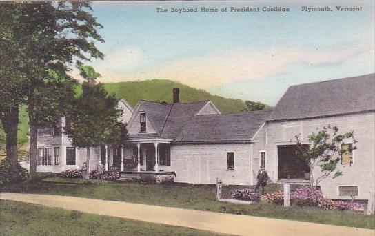 The Boyhood Home Of President Coolidge Plymouth Vermont Handcolored Albertype