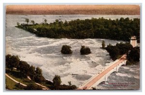 Goat Island Bridge Aerial View Niagara Falls New York NY 1923 DB Postcard U2