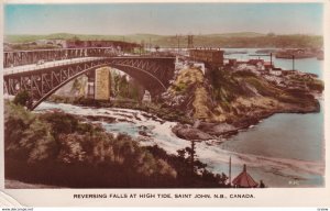 ST. JOHN, New Brunswick, Canada, 1900-1910s; Reversing Falls At High Tide