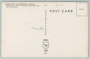 Tombstone Arizona~Courthouse Building~Vintage Postcard