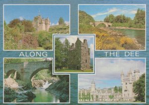 Scotland Postcard - Views Along The Dee - Crathes Castle, Old Dee Bridge RR8519