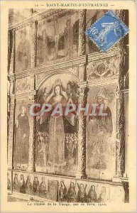 'Old Postcard Saint Martin d''Entraunes The altarpiece of the Virgin'