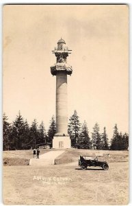 Oregon RPPC ASTORIA COLUMN Construction Woodfield Photo Rare 1920s Antique