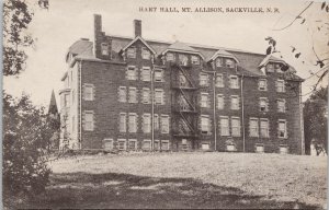 Hart Hall Mt. Allison Sackville NB New Brunswick c1911 ETB #5377 Postcard H6