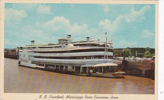 Louisiana New Orleans S S President Mississippi River Excursion Liner