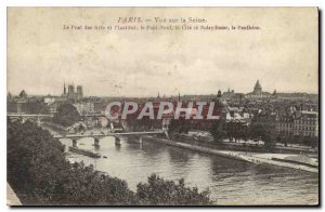 Old Postcard Paris Seine View
