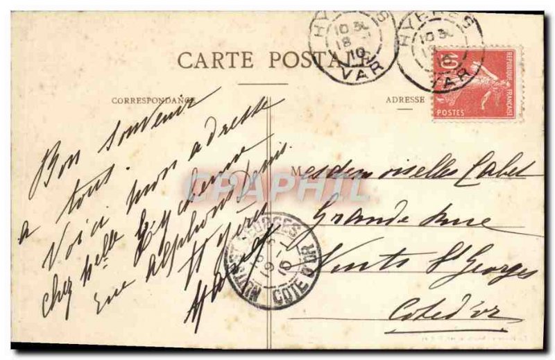 Old Postcard Hyeres L & # 39Avenue Godillot