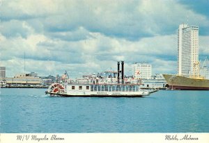 Mobile, AL Alabama M/V MAGNOLIA BLOSSOM Riverboat Tours 4X6 Continental Postcard