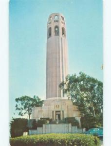 Unused 1950's OLD CARS AT MEMORIAL TOWER San Francisco California CA E5913