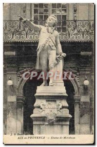 Old Postcard Statue of Aix en Provence Mirabeau