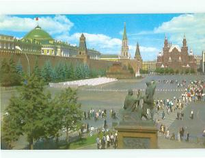 Vintage Post Card Moscow Red Square  Aerial View Russia   # 3776