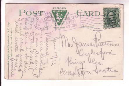 Boylston St Bridge, Boston Massachusetts, Used Flag Cancel 1913