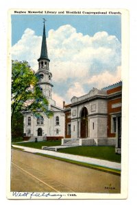 CT - Westfield. Bugbee Memorial Library & Westfield Congregational Church