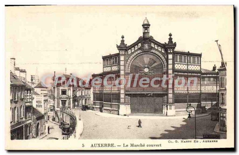 Postcard The Old Auxerre March Covered