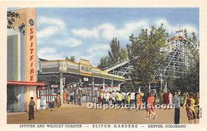 Spitfire and Wildcat Coaster, Elitch Gardens Denver, Colorado, CO, USA Unused 