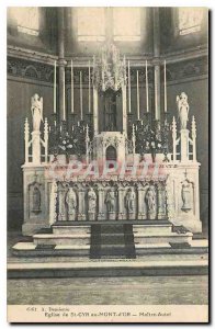 Postcard Ancient Church of St Cyr au Mont d'Or Altar