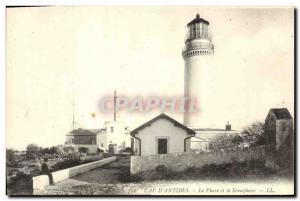 Old Postcard Cap d & # 39Antibes Lighthouse and Semaphore