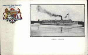 Toronto Ontario Steamer Steamship Toronto c1905 Vintage Postcard