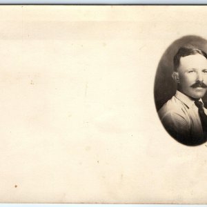 c1910s Mystery Man Portrait RPPC Says Taft's Secretary William President? A174