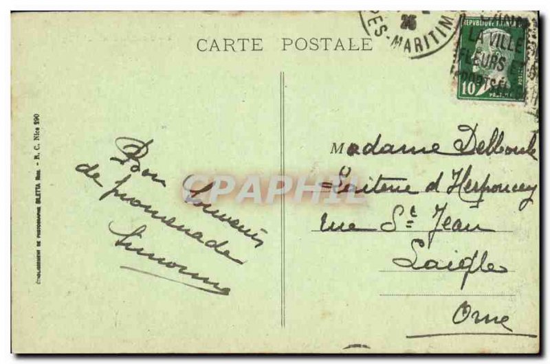 Old Postcard Nice Cave Albert 1st Gardens