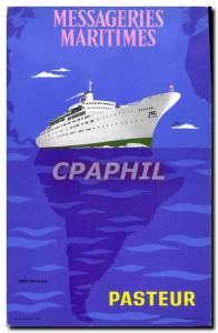 MODERN CARD Boat Steamer Pasteur Mesasgereis Maritime