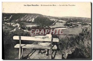 Old Postcard The Alps Mancelles St Leonard Hood Corner Tourists