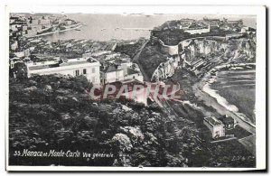 Old Postcard Monaco and Monte Carlo Vue Generale