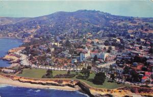 La Jolla California Bird's Eye View~La Valencia Hotel-Streets-Beach-Houses~1957