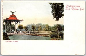 Fort Wayne Indiana IND, Greetings from Swinney Park, Vintage Postcard
